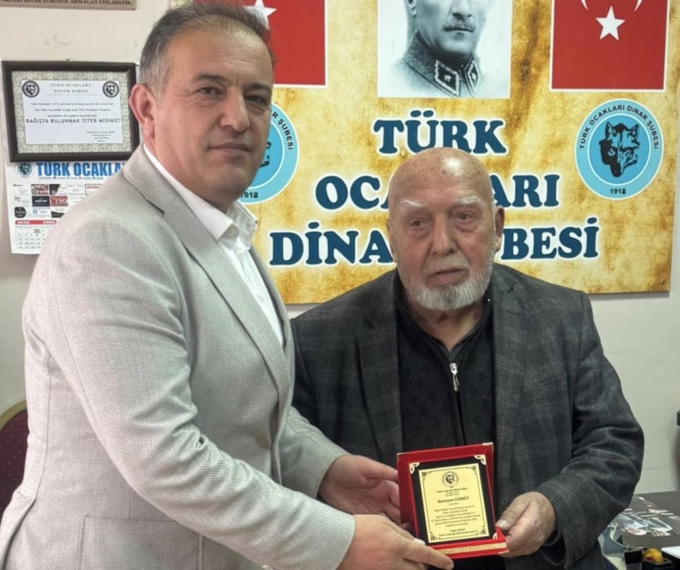 DİNAR’DA BASINA VEFA: 65 YILLIK EMEK VE 35 YILLIK MESLEK ONURLANDIRILDI
