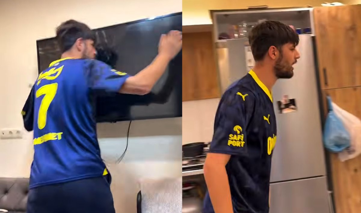 Derbi sonrası olay video: “Hem kazandım hem TV’yi kilitledim!”